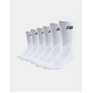 New Balance Lot de 6 chaussettes courtes Everyday Homme - White, White 39 - 42 pas cher