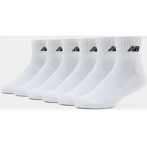 New Balance Lot de 6 Paires de Chaussettes Quarter - Blanc, Blanc 2-4 pas cher