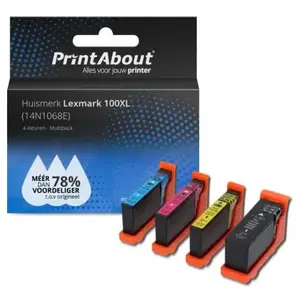 PrintAbout huismerk Inktcartridge 100XL (14N1068E) 4-kleuren Multipack... pas cher