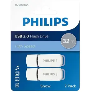 Philips Clés USB 2.0 Snow 32 Go 2 pcs Blanc et gris pas cher