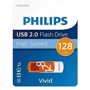 Philips Philips Pendrive Clé USB 2.0 128 GB - Vivid Edition (Orange) pas cher