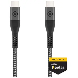 BlueBuilt Câble USB-C vers USB-C 1,5 m Kevlar Noir pas cher
