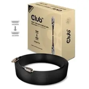 club3D CAC-1391 HDMI-kabel HDMI Aansluitkabel HDMI-A-stekker, HDMI-A-stekker 50.00 m Zwart 4K UHD, Halogeenvrij, Vlambe pas cher