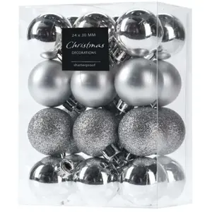 Home & Styling collection Kerstballen, Ø 3 cm, 24 stuksVendu parbol