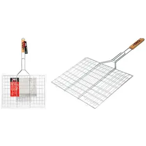 BBQ collection Barbecue rooster - klem grill - metaal/hout - L65 x B41... pas cher