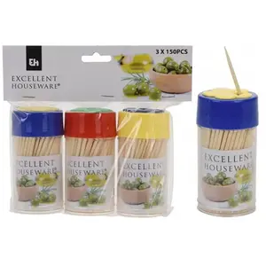 Piques Cocktails 3 X 150 Pces Distributeur pas cher