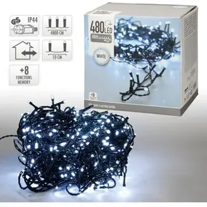 Oem EDM glitterslinger - Kerstsfeer - koud wit licht - 480 LED lampjes - 36 m - 72091 pas cher