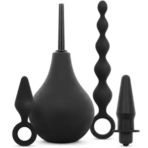 EasyToys Online Only Anale Plug en Douche Set - Zwart pas cher