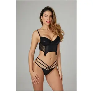 Comparateur de prix : Christine Wetlook Bustierset Monroe - Zwart