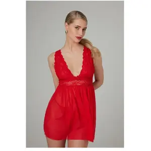 Christine le Duc - Babydoll & String - Lingerie Erotisch - Lieve - Roo...Vendu parbol