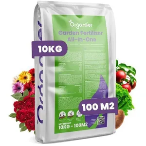 Organifer Tuinmest All-In-One (10Kg   Voor 100m2) Professionele meststof voor alle planten en gewassen in Siertuin, Moestuin en Boomgaard