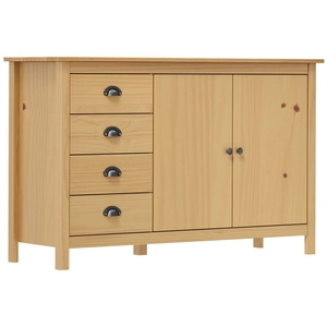 Comparateur de prix : vidaXL Buffet Hill Marron miel 130x40x80 cm Bois de pin solide