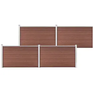 Comparateur de prix : vidaXL Clôture de jardin WPC 699x106 cm Marron
