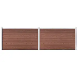 Comparateur de prix : vidaXL Clôture de jardin WPC 353x106 cm Marron