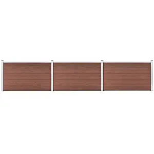 Comparateur de prix : vidaXL Clôture de jardin WPC 526x106 cm Marron