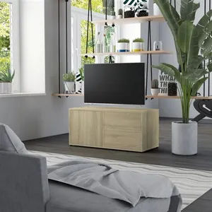 Comparateur de prix : vidaXL Meuble TV Chêne sonoma 80x34x36 cm Aggloméré
