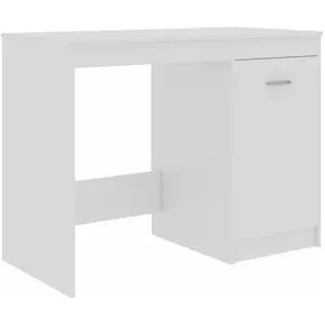 Vidaxl - Bureau Blanc brillant 100x50x76 cm Aggloméré Blanc brillant pas cher