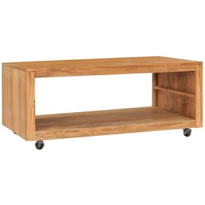 vidaXL Table basse 110x60x40 cm bois de teck massif pas cher