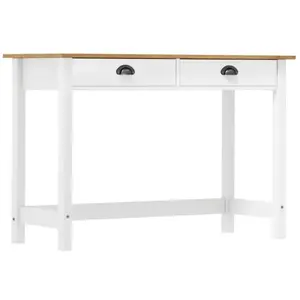 vidaXL Table console Hill avec 2 tiroirs 110x45x74 cm Pin solide pas cher
