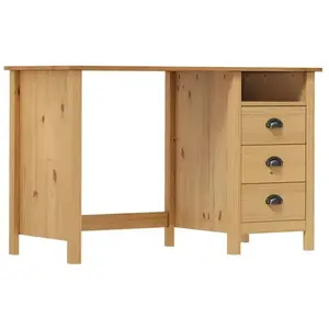 Comparateur de prix : vidaXL Bureau Hill avec 3 tiroirs 120x50x74 cm Pin solide