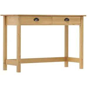 vidaXL Table console Hill Range avec 2 tiroirs 110x45x74 cm Pin solide pas cher