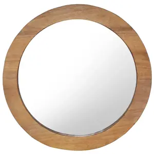 Comparateur de prix : vidaXL Miroir mural 60 cm Teck Rond