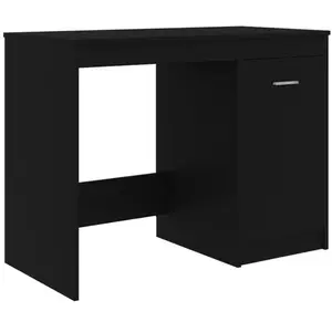 vidaXL Bureau Noir 100x50x76 cm Aggloméré pas cher