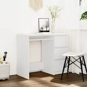 Comparateur de prix : vidaXL Bureau Blanc 90x45x76 cm Aggloméré