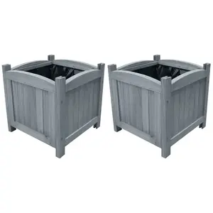 vidaXL Lits surélevés de jardin 2 pcs 30x30x30 cm Bois de sapin massif pas cher