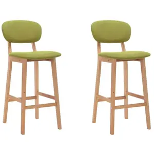 Comparateur de prix : vidaXL Tabourets de bar lot de 2 vert tissu