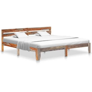vidaXL Cadre de lit Bois massif 200x200 cm pas cher
