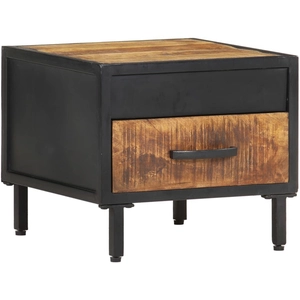 vidaXL Table de chevet 40x40x35 cm Bois de manguier brut pas cher