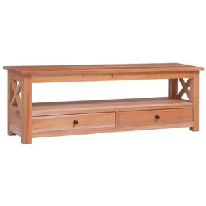 vidaXL Meuble TV 120 x 30 x 40 cm Bois d'acajou massif pas cher