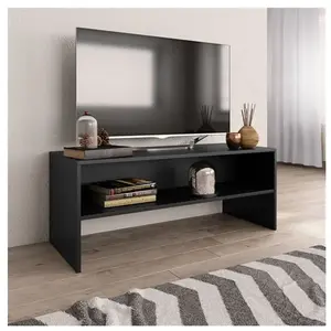 Comparateur de prix : vidaXL Meuble TV Noir 100 x 40 x 40 cm Aggloméré