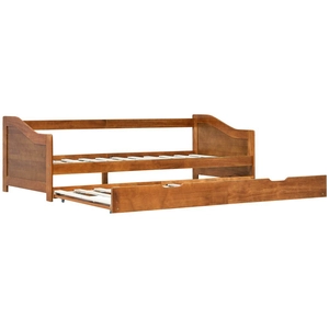 vidaXL Cadre de lit extensible Marron miel Bois de pin 90x200 cm pas cher