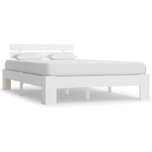 vidaXL Cadre de lit Blanc Bois de pin massif 120 x 200 cm pas cher