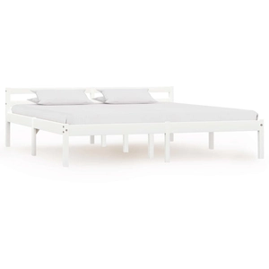 vidaXL Cadre de lit Blanc Bois de pin massif 180 x 200 cm pas cher