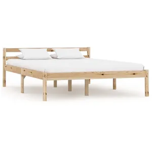 vidaXL Vidaxl Cadre De Lit Bois De Pin Massif 120 X 200 Cm pas cher