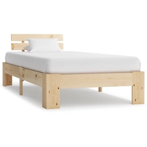 Comparateur de prix : vidaXL Cadre de lit Bois de pin massif 100 x 200 cm