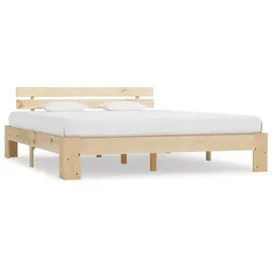 vidaXL Cadre de lit Bois de pin massif 160 x 200 cm
