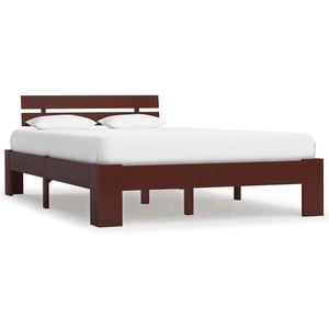 Comparateur de prix : vidaXL Cadre de lit Marron foncé Bois de pin massif 120 x 200 cm