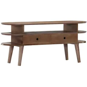 vidaXL Meuble Tv 110 X 35 X 50 Cm Bois D'acacia Solide pas cher