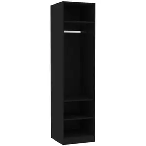 Comparateur de prix : vidaXL Garde-robe Noir 50 x 50 x 200 cm Aggloméré