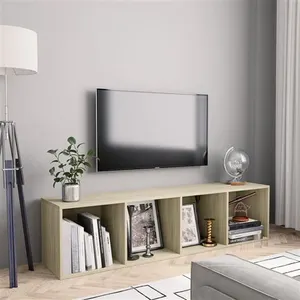 Comparateur de prix : vidaXL Bibliothèque/Meuble TV Chêne sonoma 143 x 30 x 36 cm