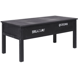 vidaXL Table basse Noir 100 x 50 x 45 cm Bois pas cher