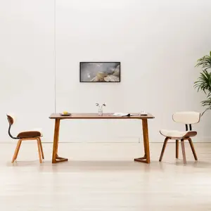 Comparateur de prix : vidaXL Chaises à manger lot de 2 crème bois courbé et similicuir