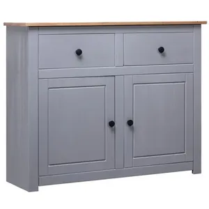 Comparateur de prix : vidaXL Buffet Gris 93x40x80 cm Pin solide Assortiment Panama
