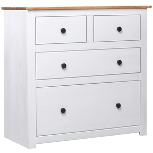 Comparateur de prix : vidaXL Buffet Blanc 80x40x83 cm Pin Gamme Panama