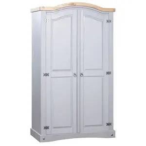 Comparateur de prix : vidaXL Garde-robe avec 2 portes Gamme Corona pin mexicain Gris