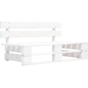 Comparateur de prix : vidaXL Banc palette de jardin bois gris blanc